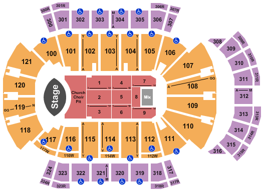 VyStar Veterans Memorial Arena Eric Church Seating Chart
